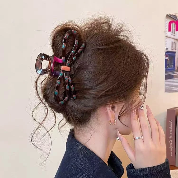 Ma左边"鲨鱼夹"高品质抓夹盘发发夹气质后脑勺中大号鲨鱼夹