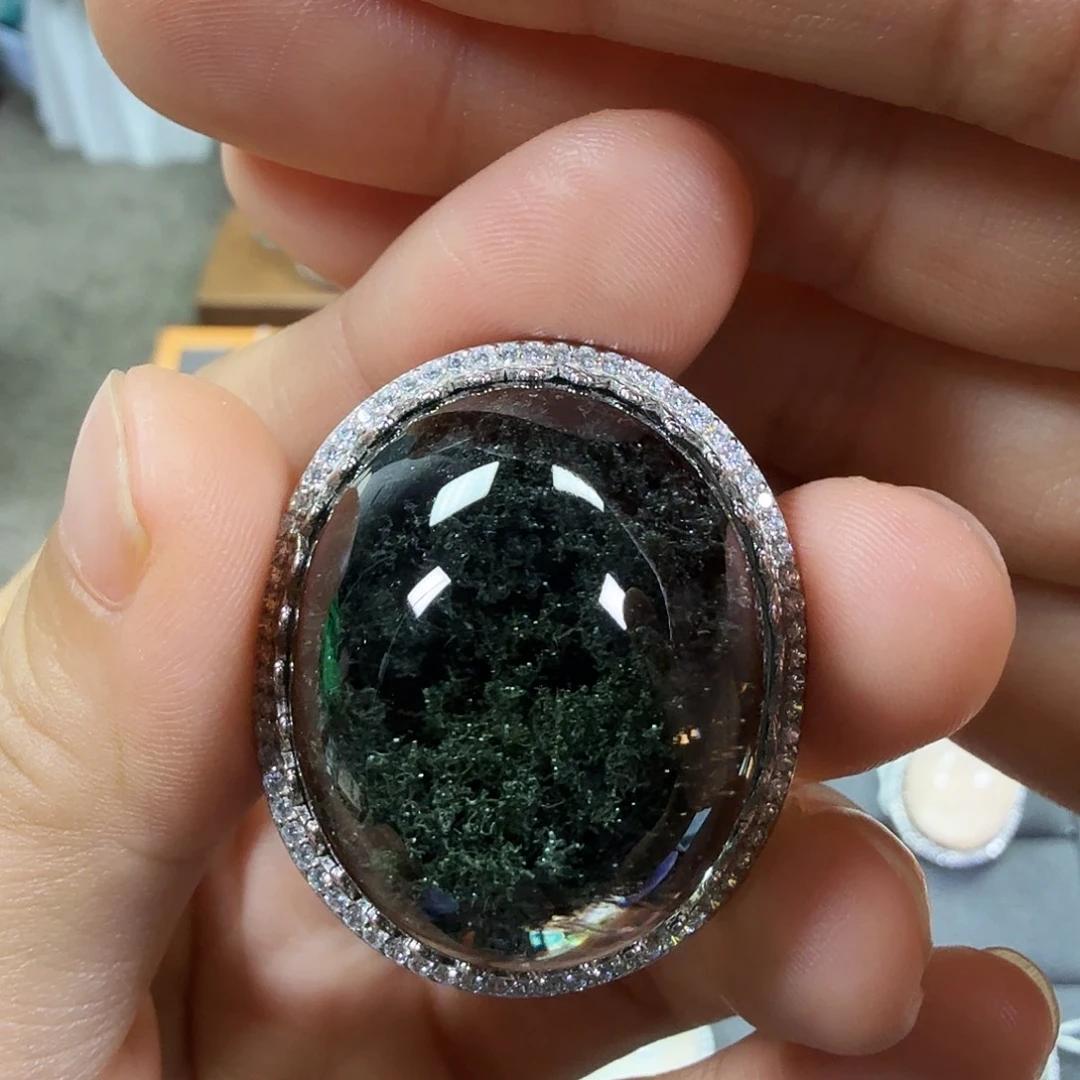 拾***言珠宝半成品水晶银S925镶嵌