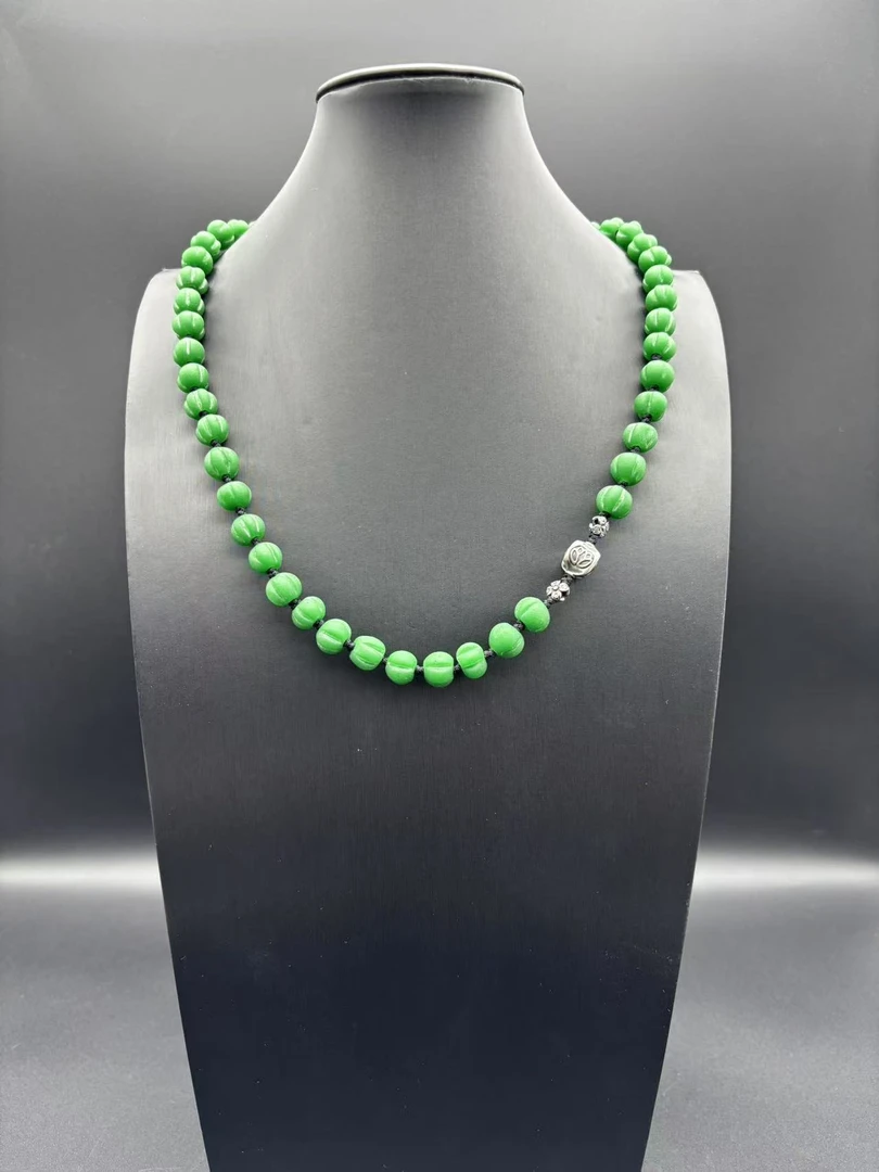 102001精品琉璃项链时尚绿色百搭