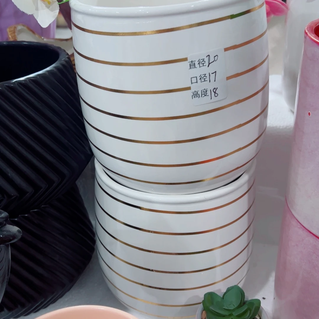 有孔，陶瓷花盆满10米包邮发货