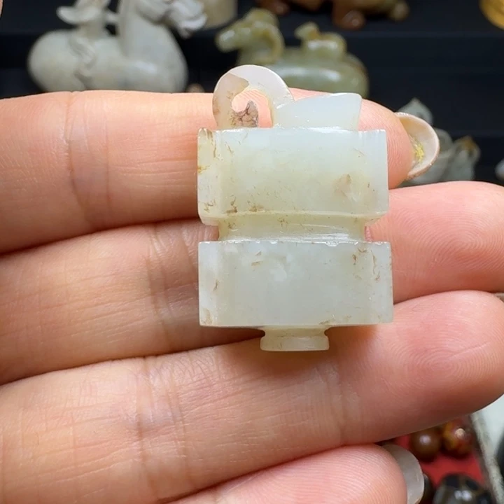 和田玉未镶嵌挂件采**篱