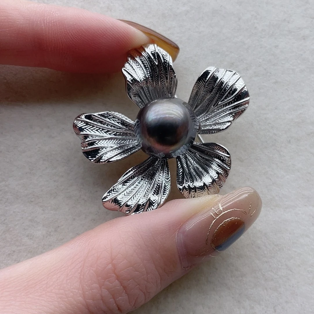 未镶嵌胸针64海水珍珠