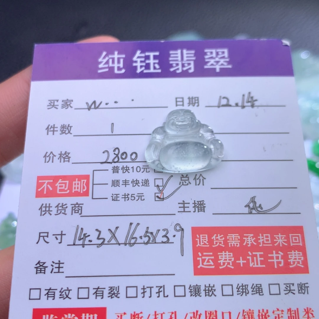 w***n翡翠未镶嵌颈饰缅甸翡翠