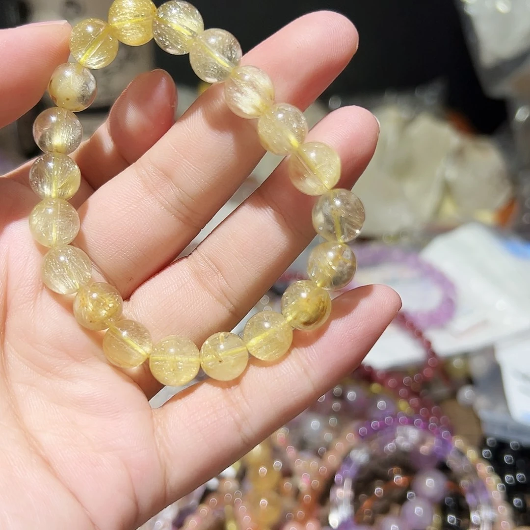 水晶手链未镶嵌高货发晶10毫米26号