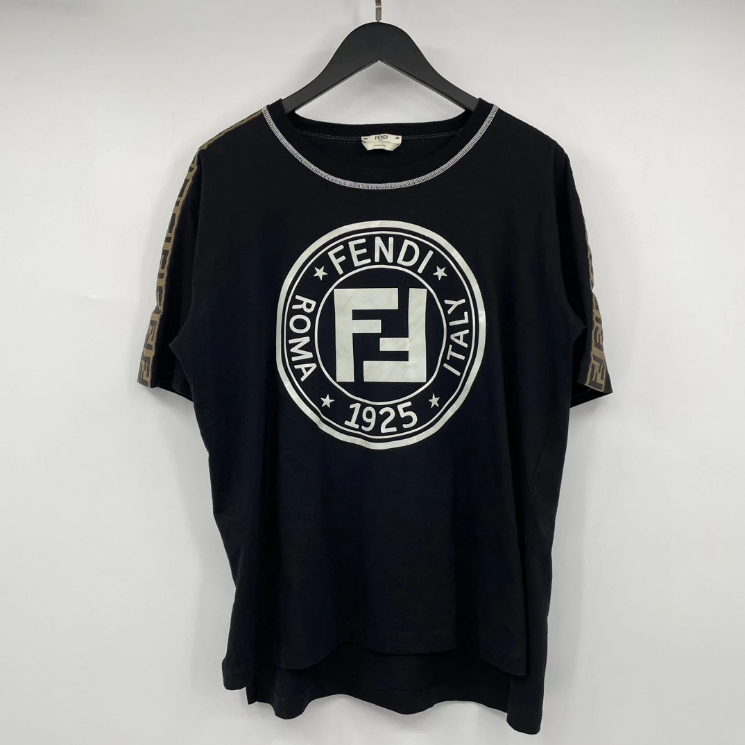 99新 FENDI/芬迪 侧边织带圆环字母短袖/P2412180008