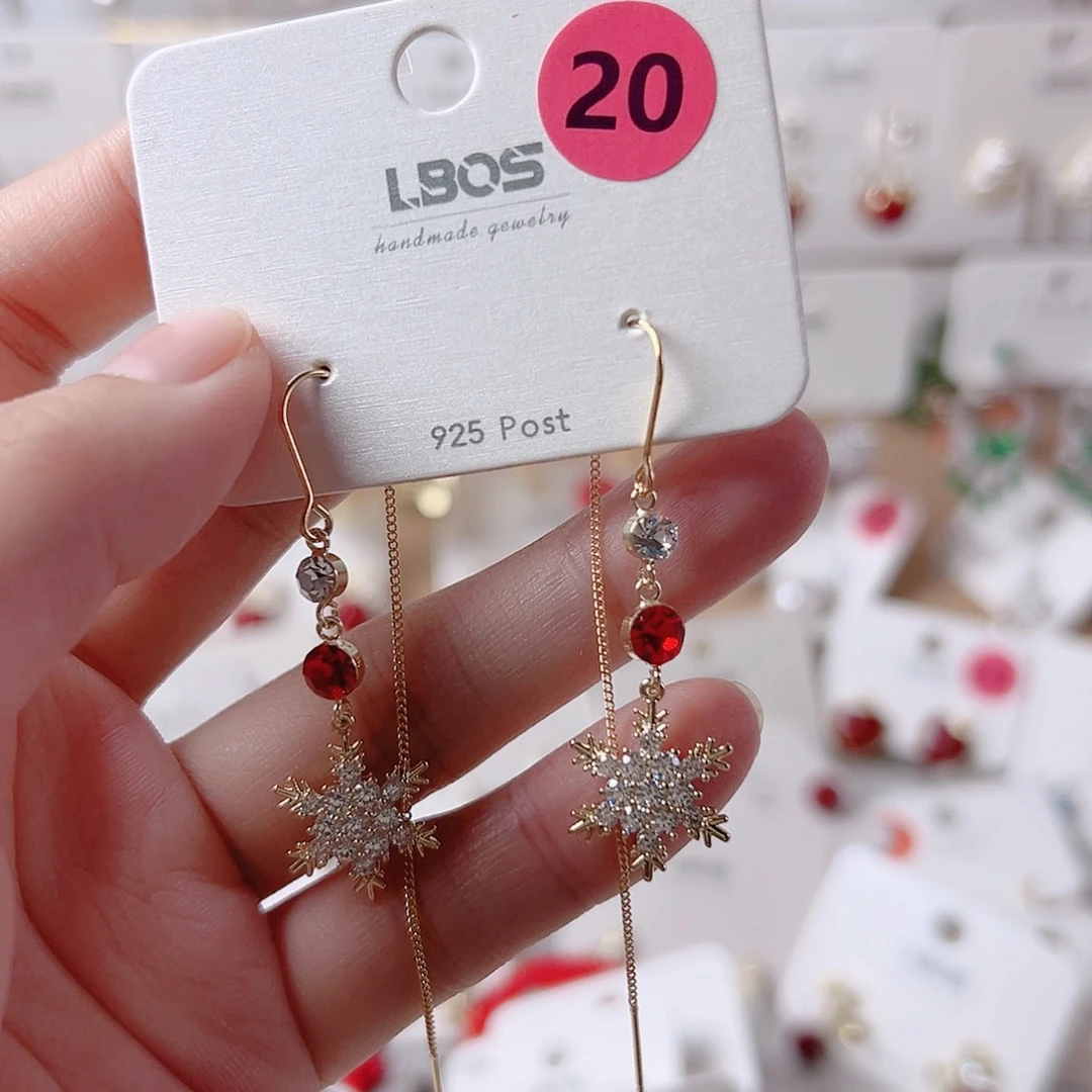 锆石纯铜合金耳环