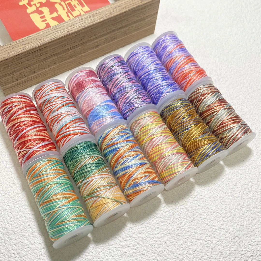 【星空段染 线仔单拍】爆闪亲肤星空段染闪金线小卷手工编织线DIY