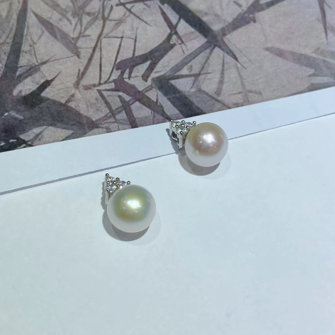 【小宝珠宝】6  T94241-S925银镶嵌珍珠吊坠-多样性发其一-10mm