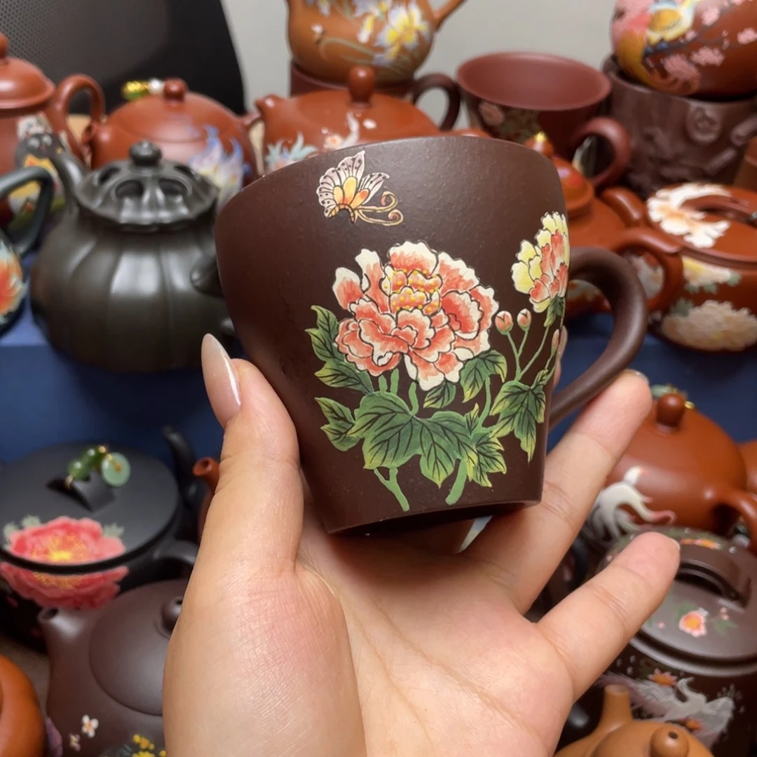 茶杯红泥紫砂主人杯150cc