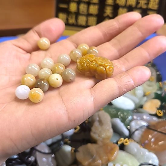 石英质玉（黄龙玉）合金珠宝半成品