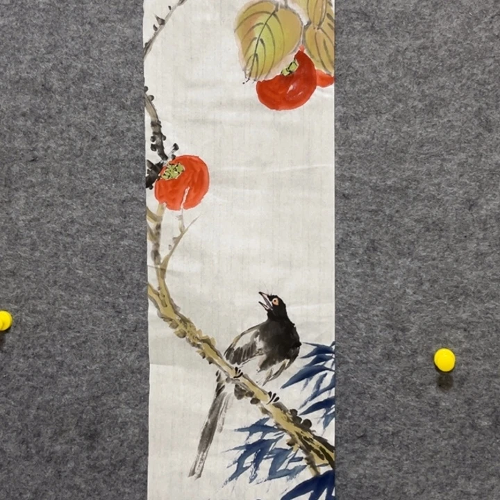 竖款大鱼书画艺术作品