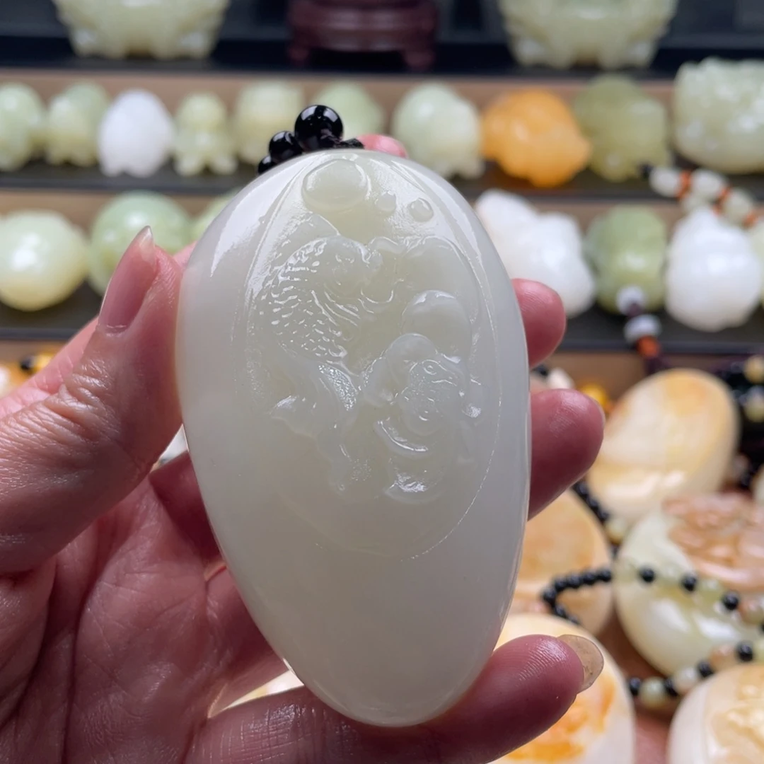 中***梦石材天然古青石手把件