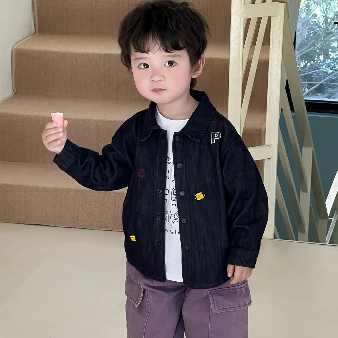 2/14【太空】小童春装开衫男童牛仔外套