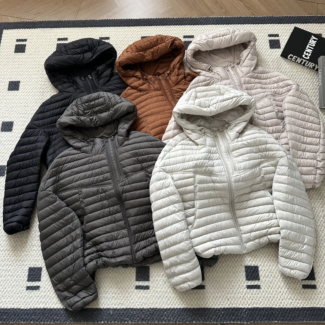 【米可家】双拉链【安心绒】超轻便90白鸭绒连帽羽绒服8508