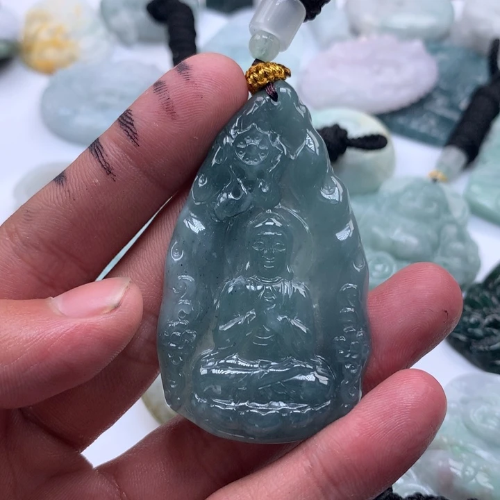 颈饰未镶嵌翡翠保真天然a货翡翠