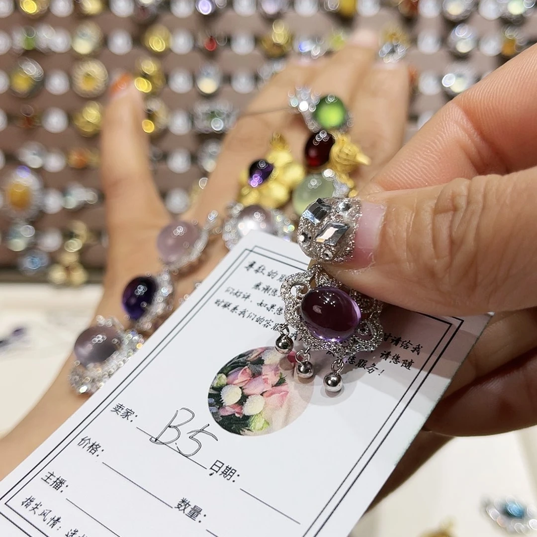 蛇纹石玉颈饰银S925镶嵌吊坠