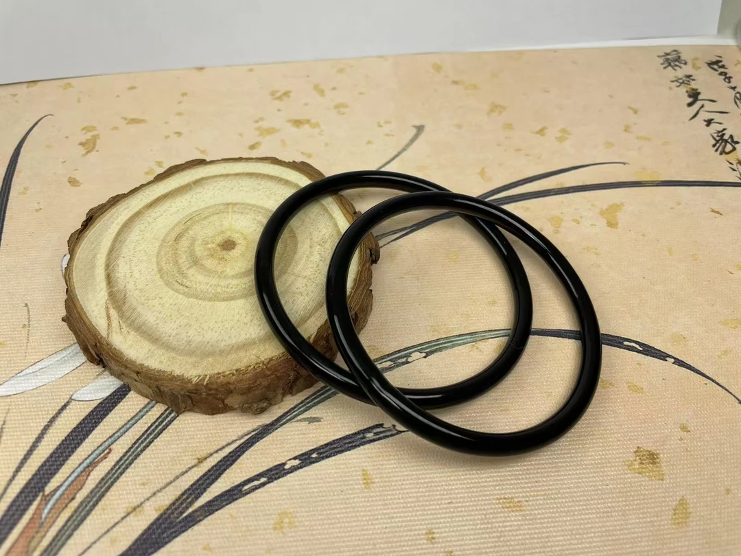 61-62圈口 手镯一步一响叮铛镯闺蜜手镯幽夜黑