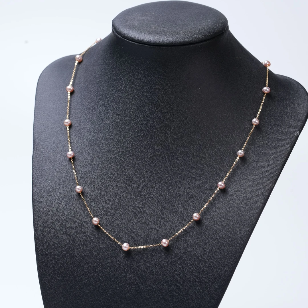 【大陆专属】 s925银淡水珍珠项链 4-5mm luyun-41多样性发货发其一