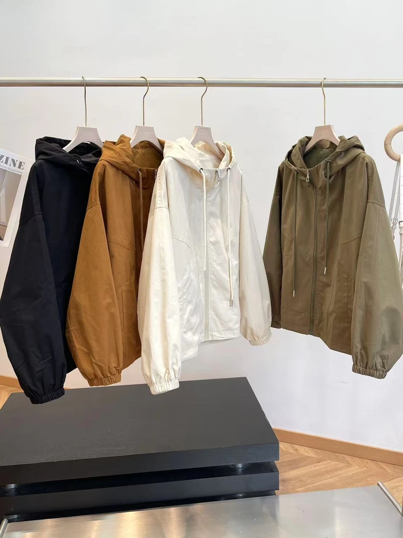 B精品文艺线！ 韩版宽松英伦斜砂洗全棉！休闲外套23-88 女装 H6925