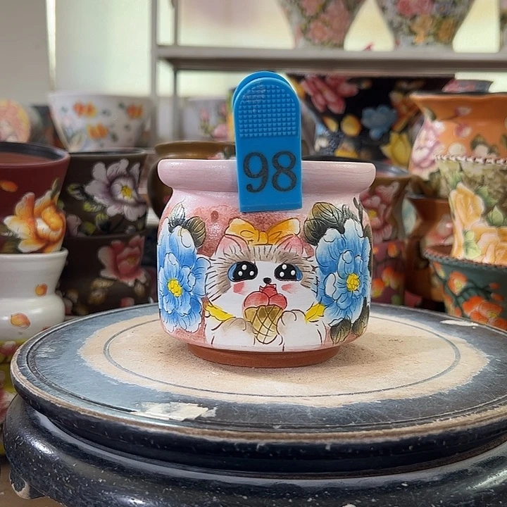 景德镇陶瓷幸运花盆