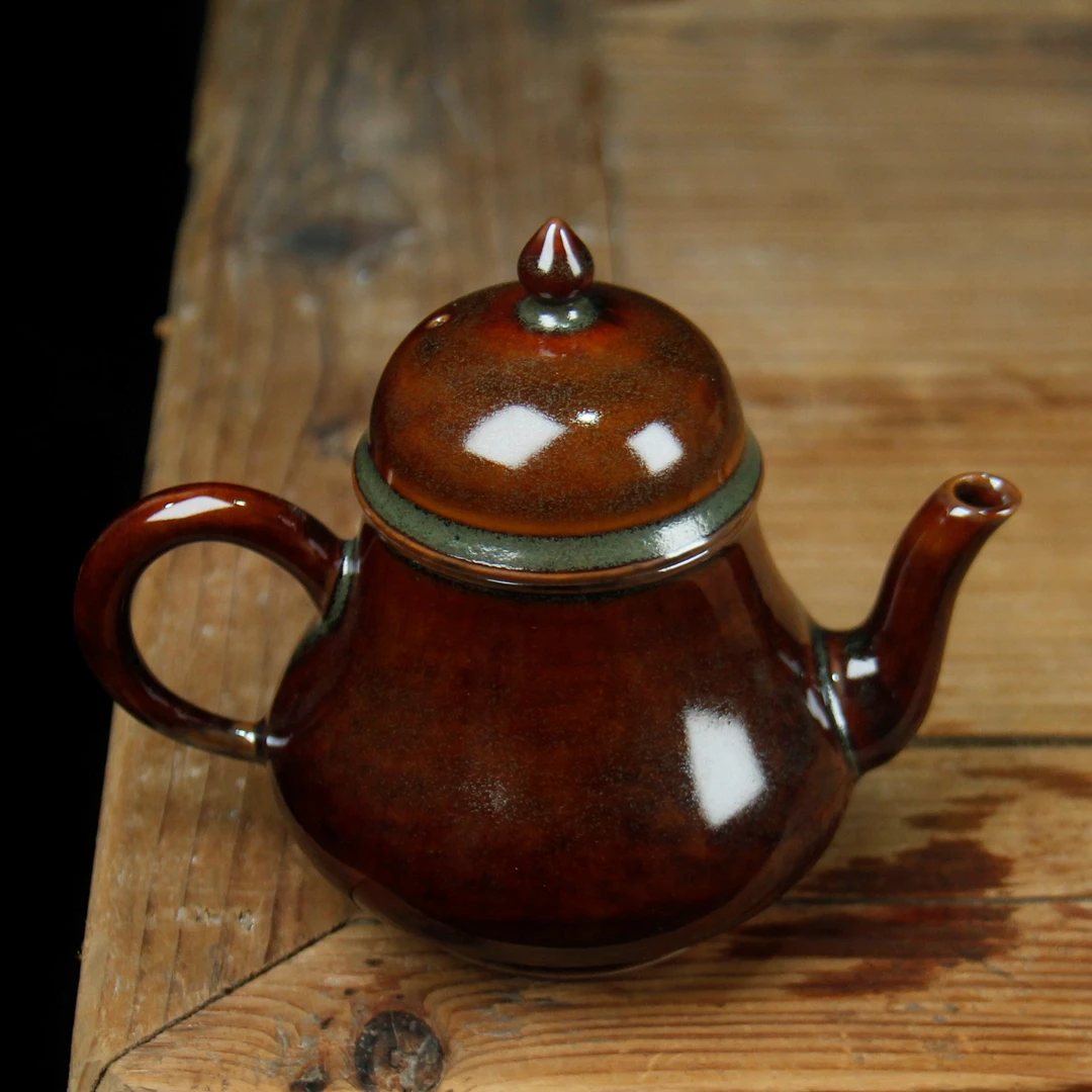 龙泉青瓷手工壶原矿琥珀釉茶壶功夫茶具