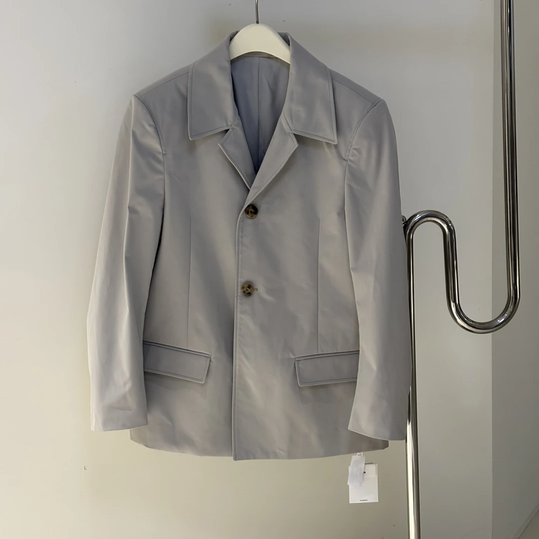 【塔鹿蕾】25年新款宽松廓形休闲羊腿袖 腰带西装外套1339