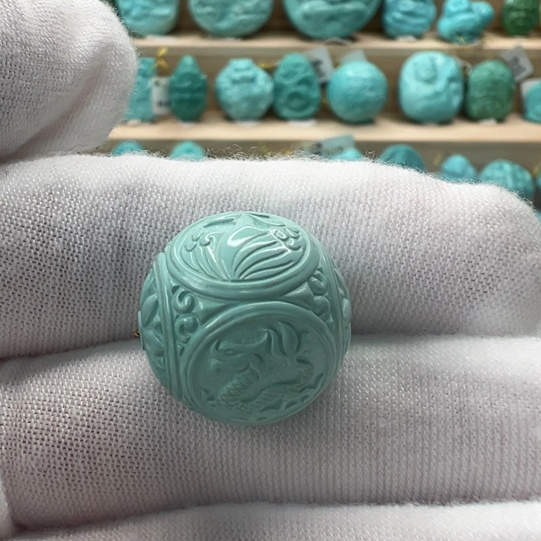 未镶嵌绿松石四方神兽 16.8mm