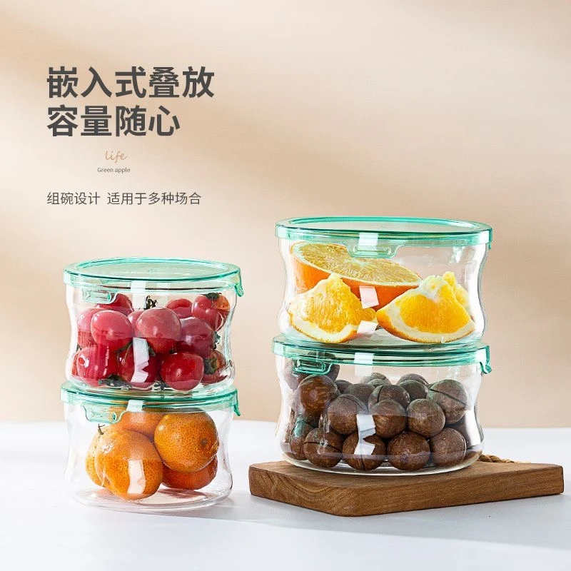 【买一送一】750ml高硼硅玻璃饭盒可微波炉加热餐盒水果沙拉保鲜盒