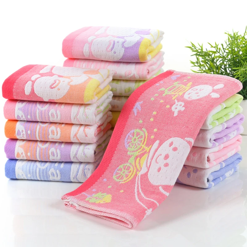 全棉纱布小方巾婴儿口水巾家用洗脸洗澡柔软吸水不掉毛