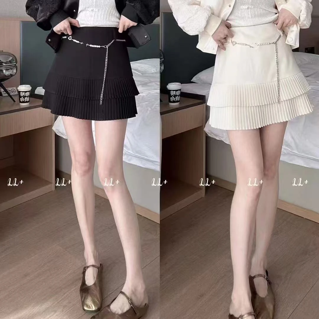 【BAI】设计感减龄高腰半身裙短裙女6010