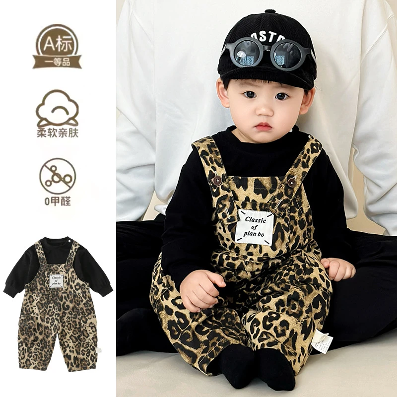 男宝宝衣服超萌连体背带裤婴儿春装分体套装一岁春秋季外出服洋气