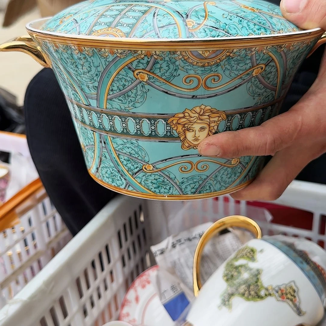 瓷片骨瓷陶瓷餐具高温工厂直播清仓