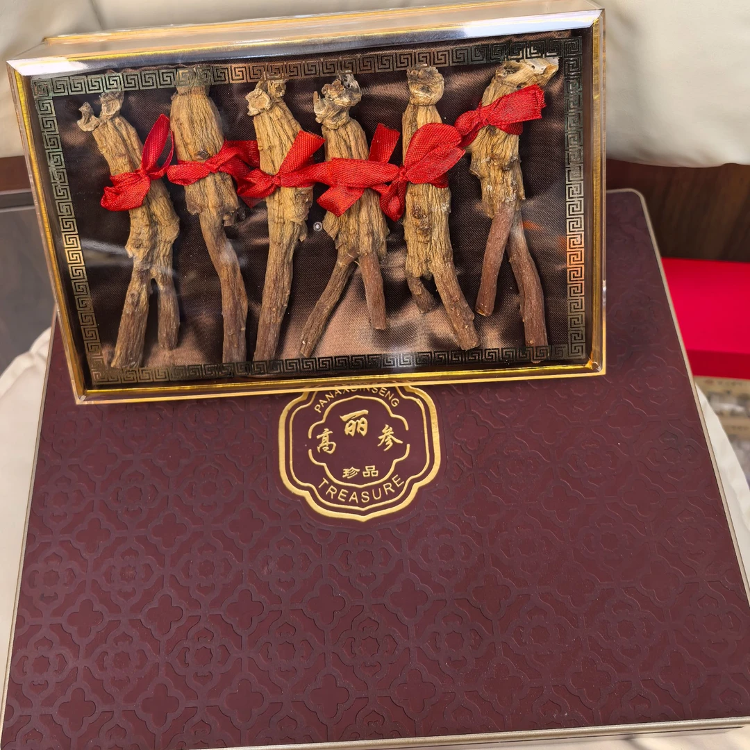 高端礼盒 韩种足龄6年高丽参20支头红参整支礼盒装