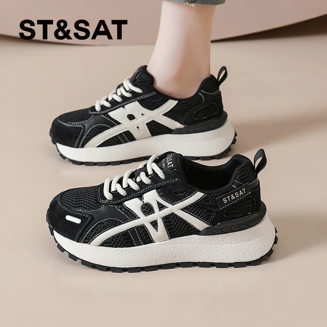 星期六德训鞋女2025秋季新款复古阿甘百搭透气休闲运动鞋爆款老爹