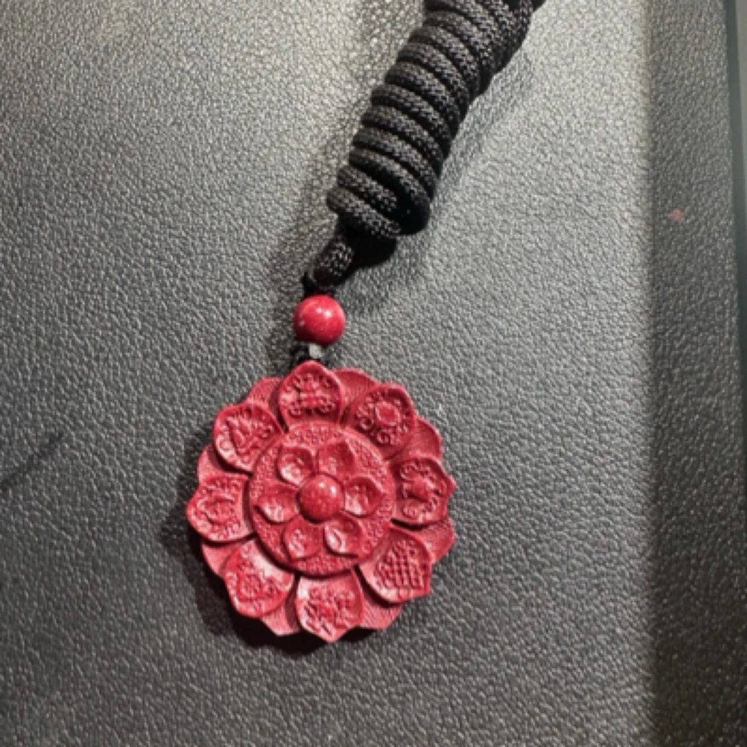 含辰砂工艺品高含量紫金砂八宝莲花吊坠11