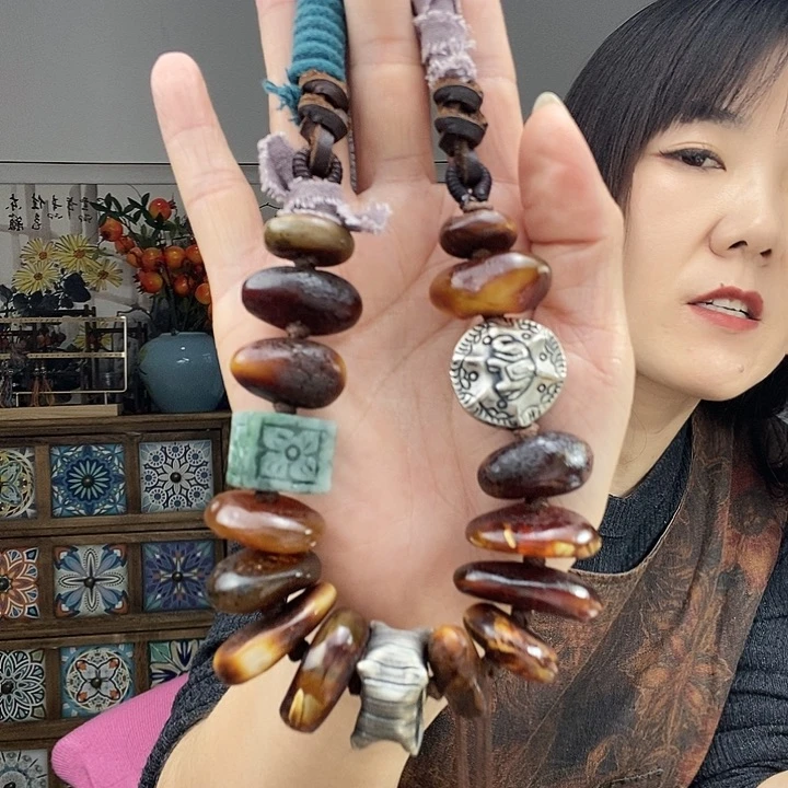 蜜蜡项链未镶嵌项链