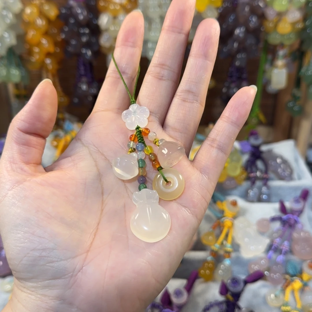 未镶嵌手机挂件玛瑙/玉髓