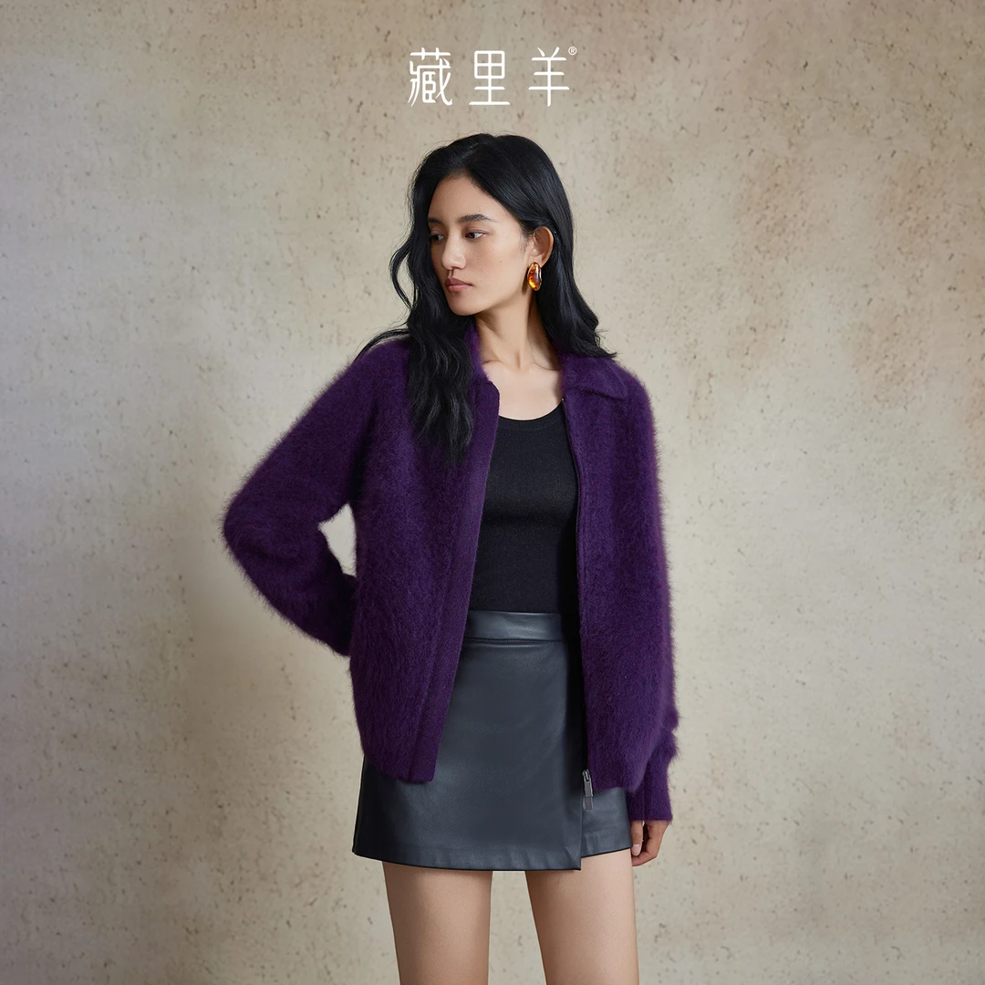 藏里羊【北美小动物毛毛】“伦敦梦境”法式减龄温柔风翻领外套 M1695