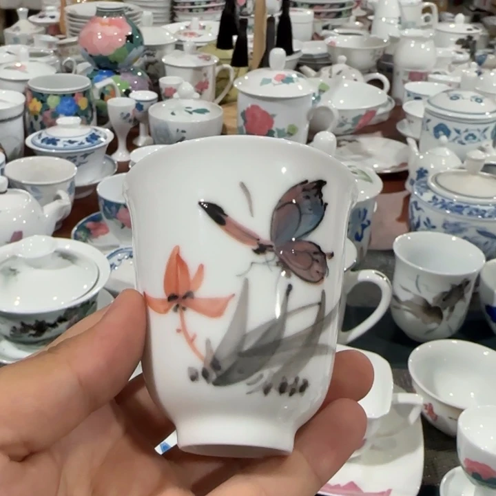 醴陵高温瓷手绘铃铛杯