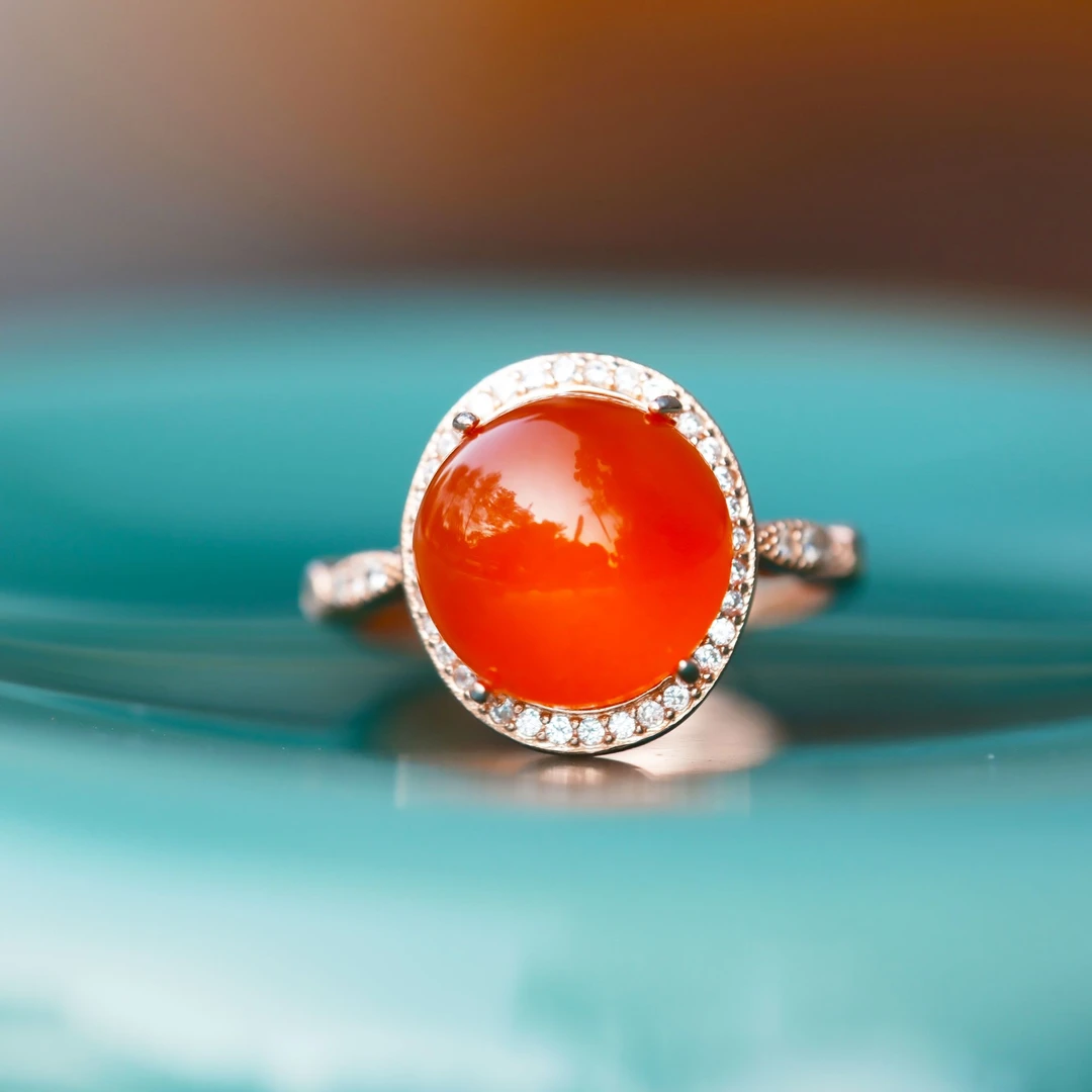 【钰玲珠宝】保山冰红S925银戒指福利（不含证书）