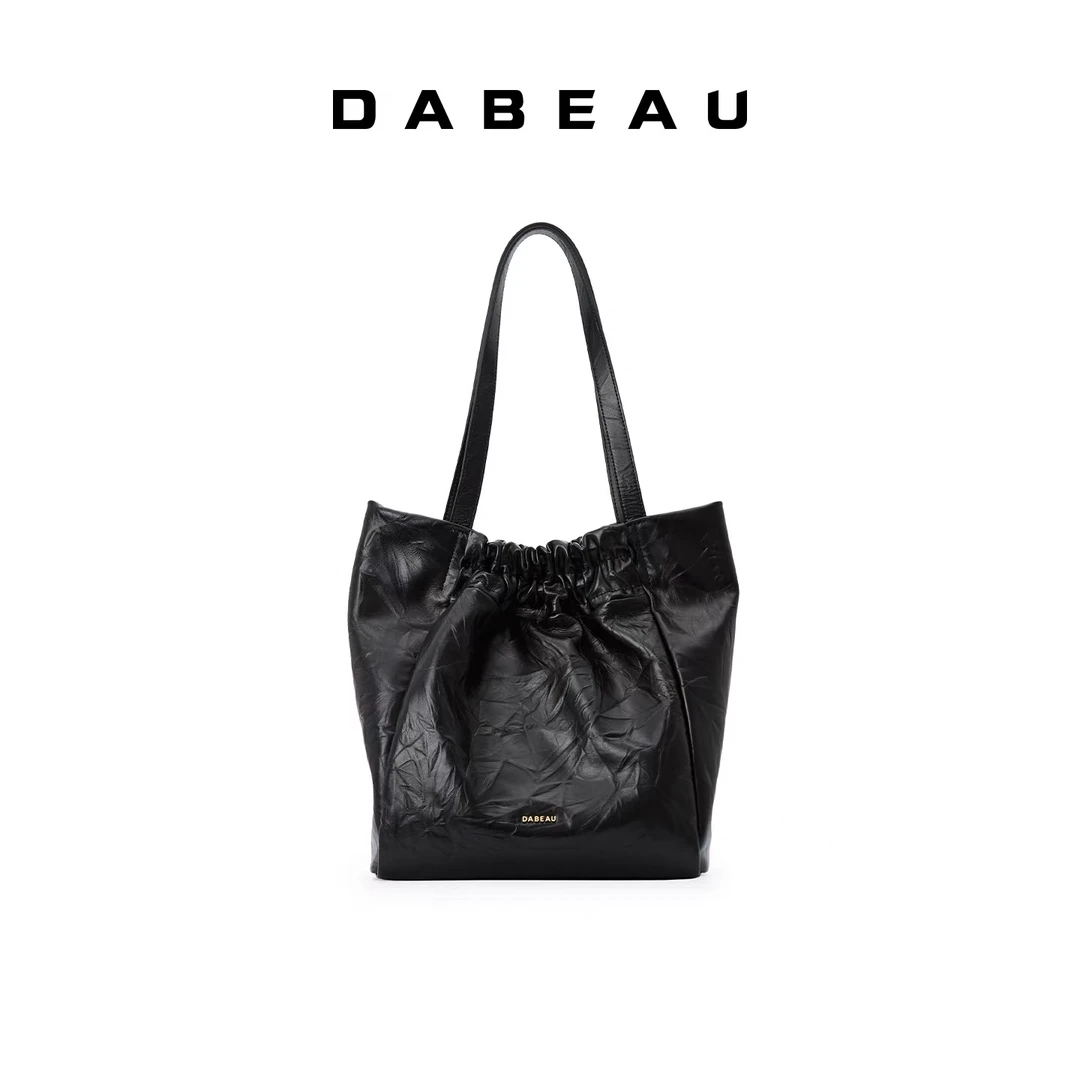 D.A.Beau/迪艾宝【大HOBO手抓花】头层牛皮油蜡皮通勤百搭大托特包