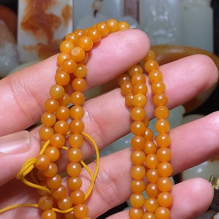 手链未镶嵌和田玉卡5项链108