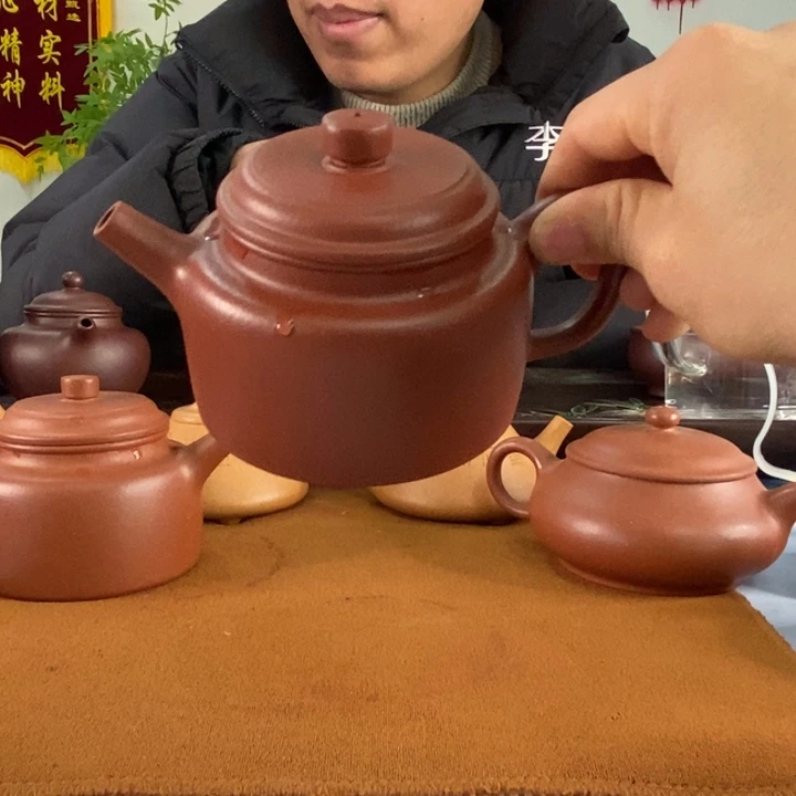 紫砂茶壶小煤窑朱泥德钟210左右的容量微微瑕