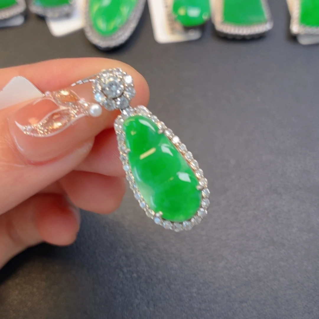 翡翠银S925镶嵌颈饰