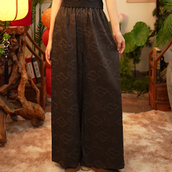 【董小姐】2025新款真丝桑蚕丝绢纺香云纱裙裤双面穿