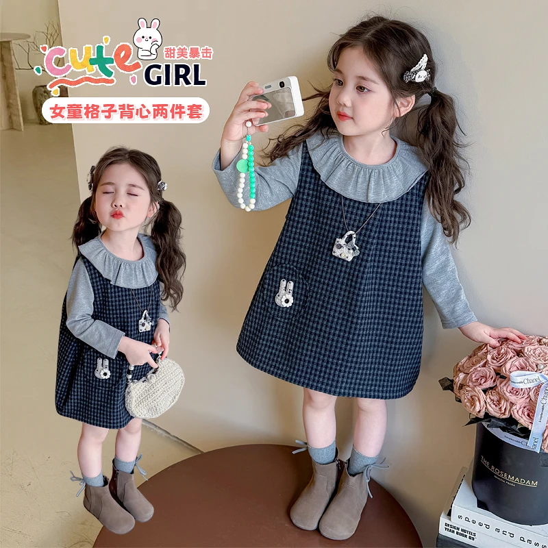 女童连衣裙2025秋季新款女宝韩版儿童裙子小女孩洋气长袖公主裙潮