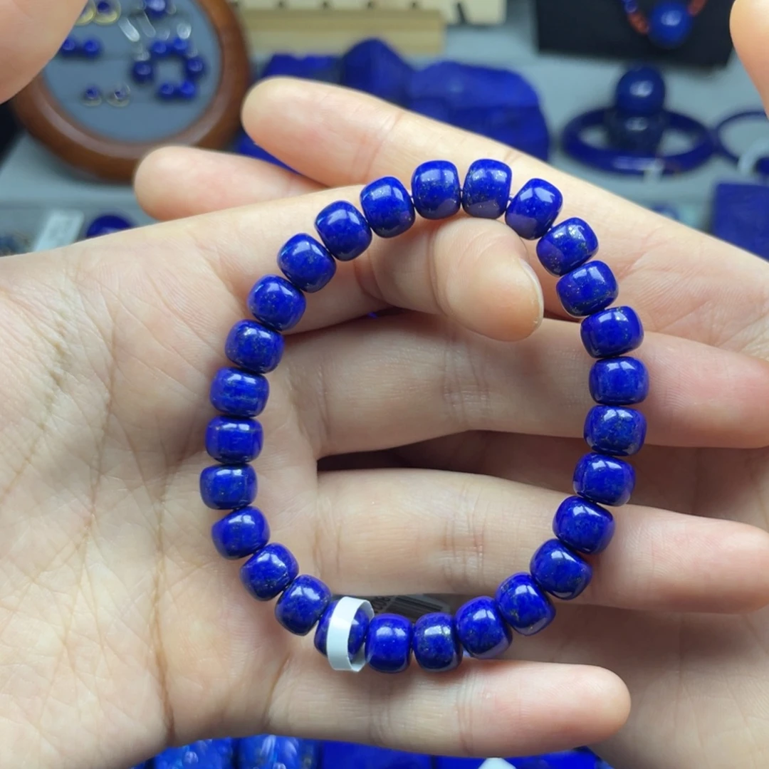 青金石未镶嵌老型手串8+