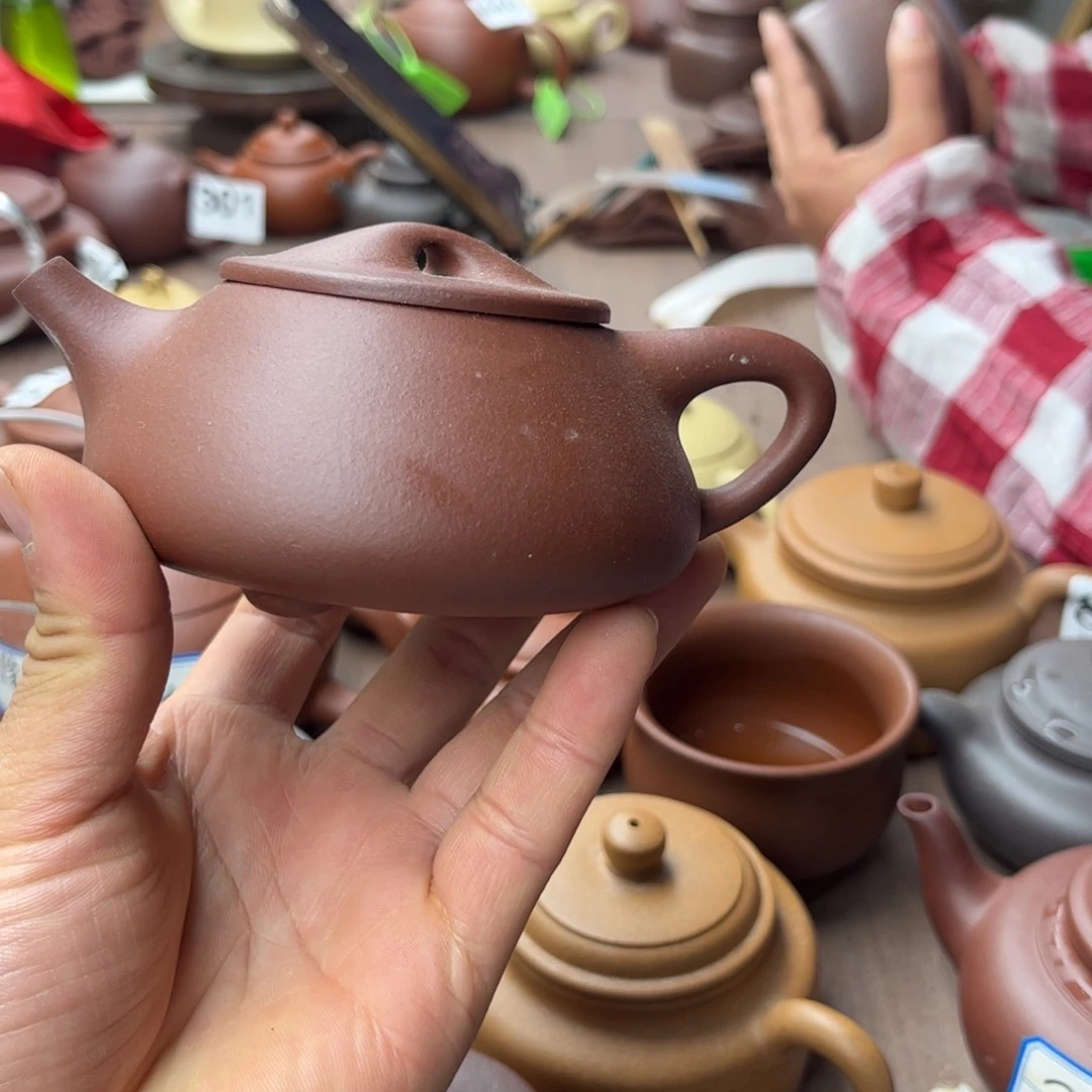 紫砂茶壶紫泥石瓢200左右瑕疵