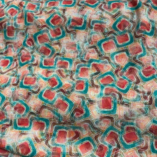 升级版精品木棉.红色方格.春夏连衣裙旗袍面料凉快透气