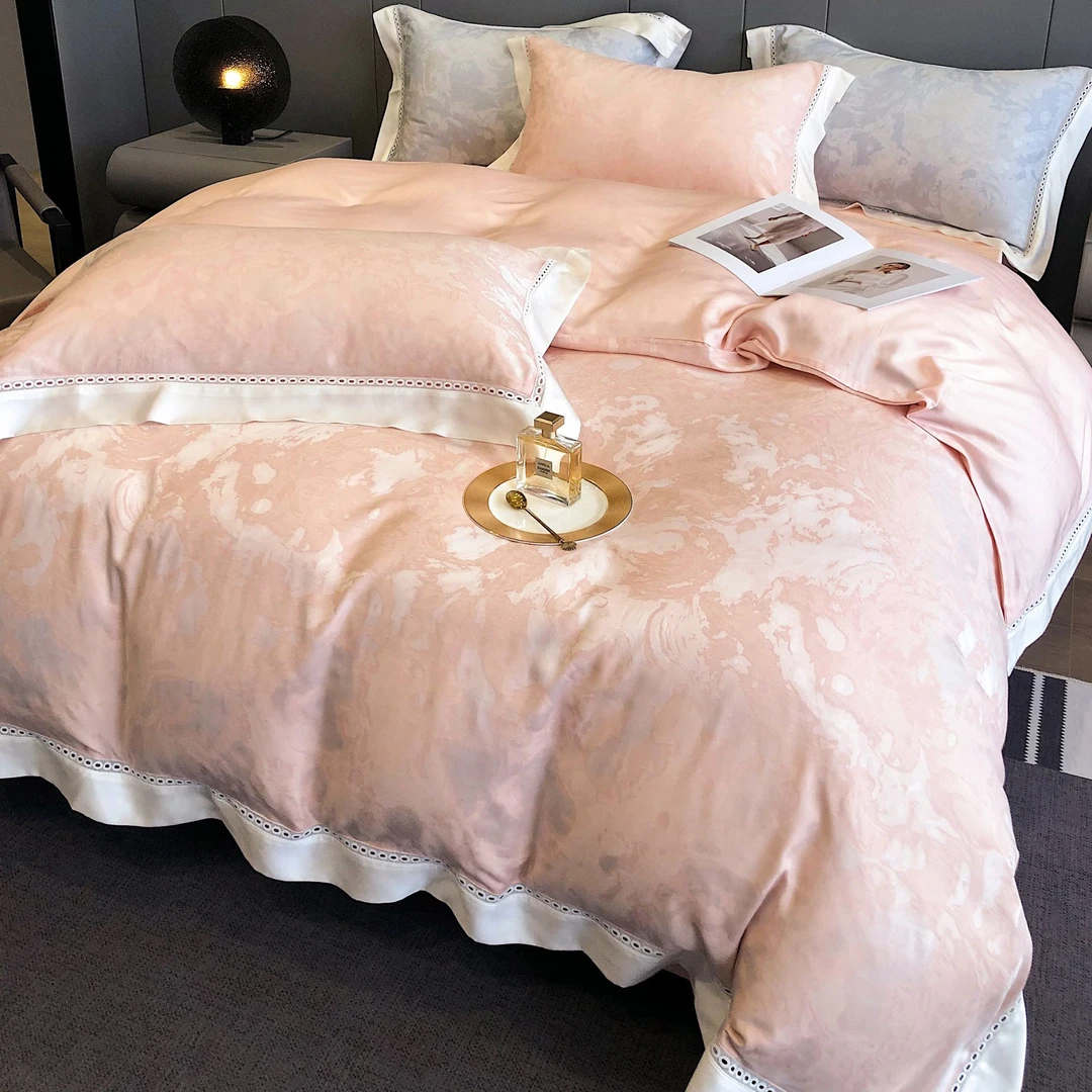 星空丨天丝棉色织提花镂空工艺柔美雅奢高级感亲肤裸睡床盖四件套